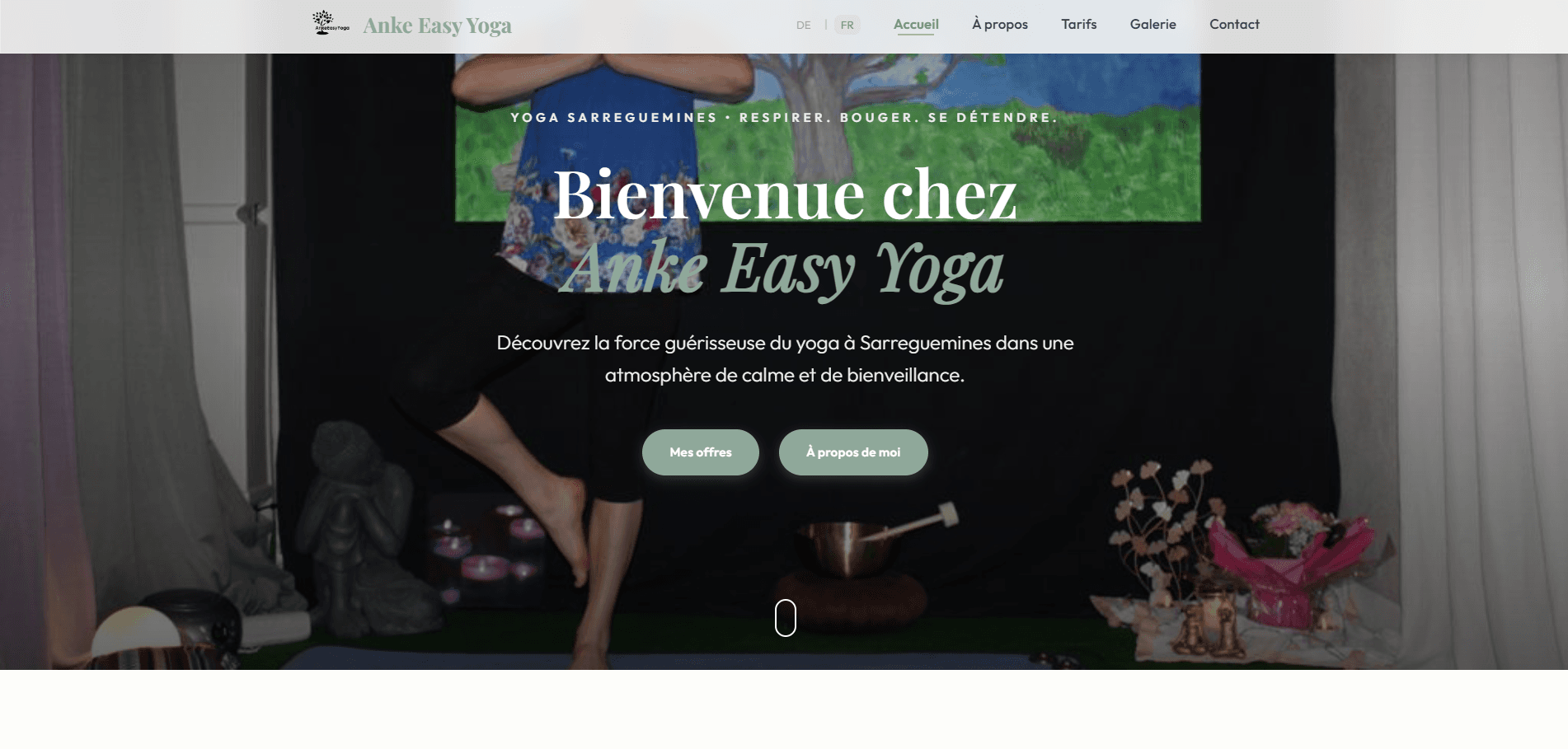Aperçu du site Anke Easy Yoga